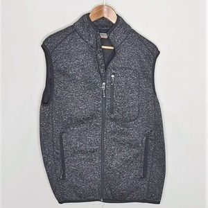 Free Country Gray Marled Zippered Vest Medium